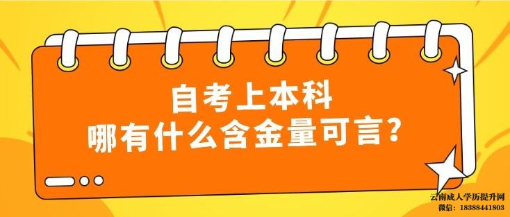 成人高考和自考本科哪个含金量高 成人自考本科文凭有用吗