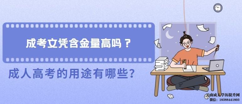 成考学历企业认可吗 成考文凭含金量高吗