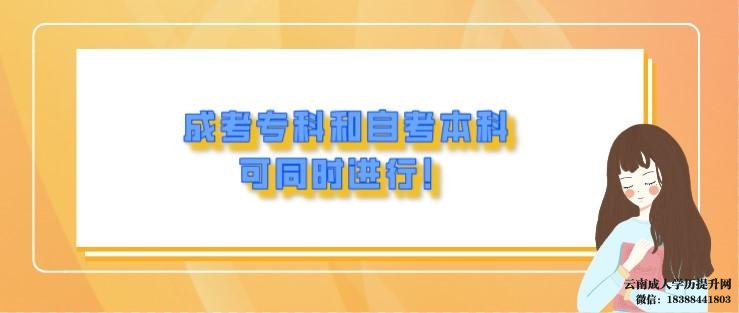 成考专科额和自考本科可以同时进行吗 云南专本套读学校有哪些
