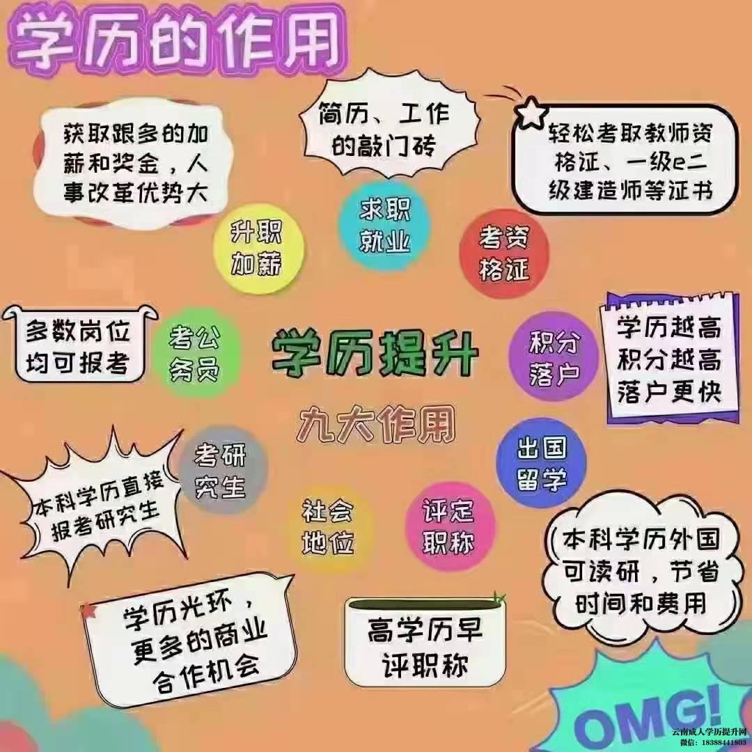 云南成人高考报名,成考和国家开放大学有什么区别